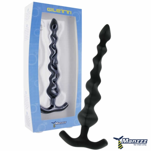 SexShop - Koraliki analne z uchwytem ManzzzToys - Giletti Black