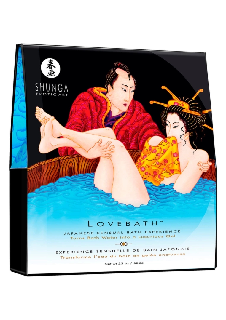 Shunga Lovebath Ocean Temptations żelowa kąpiel 650g – zestaw relaksacyjny, morski aromat