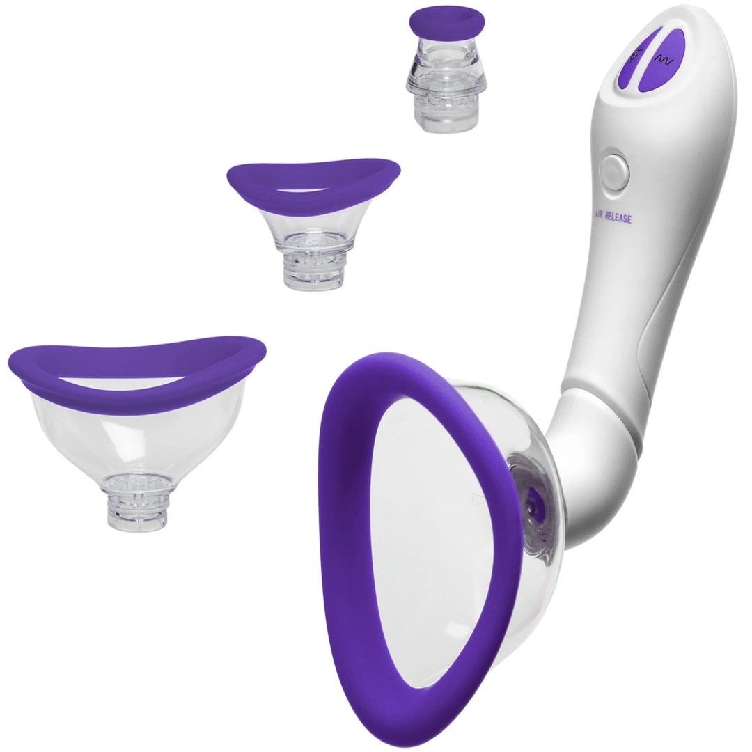 Doc Johnson Intimate Air System, 4 głowice silikonowe, 7 trybów wibracji, USB