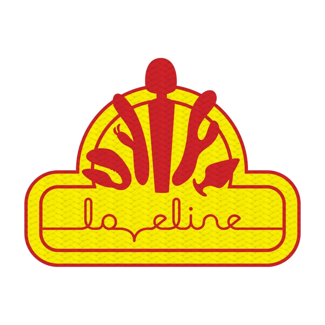 Shots Woven Badge Loveline – personalizowana naszywka tekstylna, wielokolorowa
