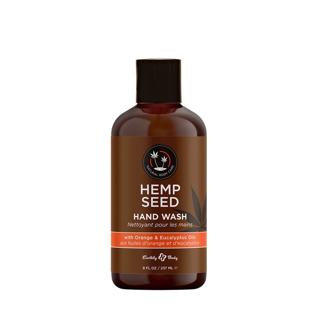 Earthly Body Hand Wash z olejem konopnym 236 ml, pomarańcza i eukaliptus, złuszczający