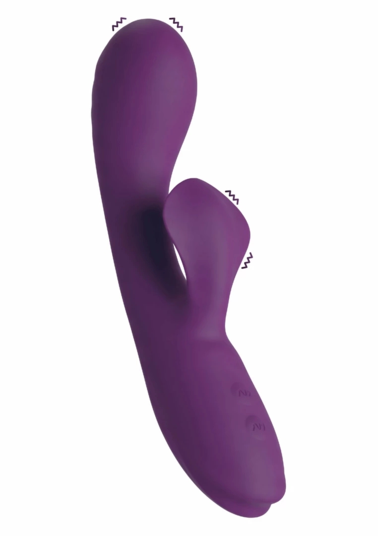 ToyJoy The Selene Rumbling Rabbit silikonowy masażer, wodoodporny, USB-C, 20 cm