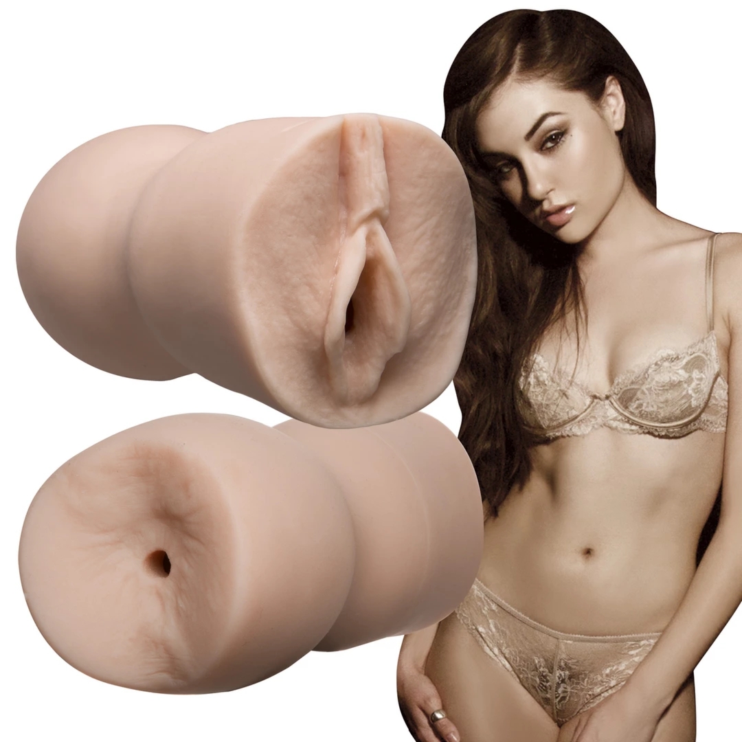 Doc Johnson Sasha Grey Double Ended – dwustronny model ULTRASKYN o cielistym kolorze