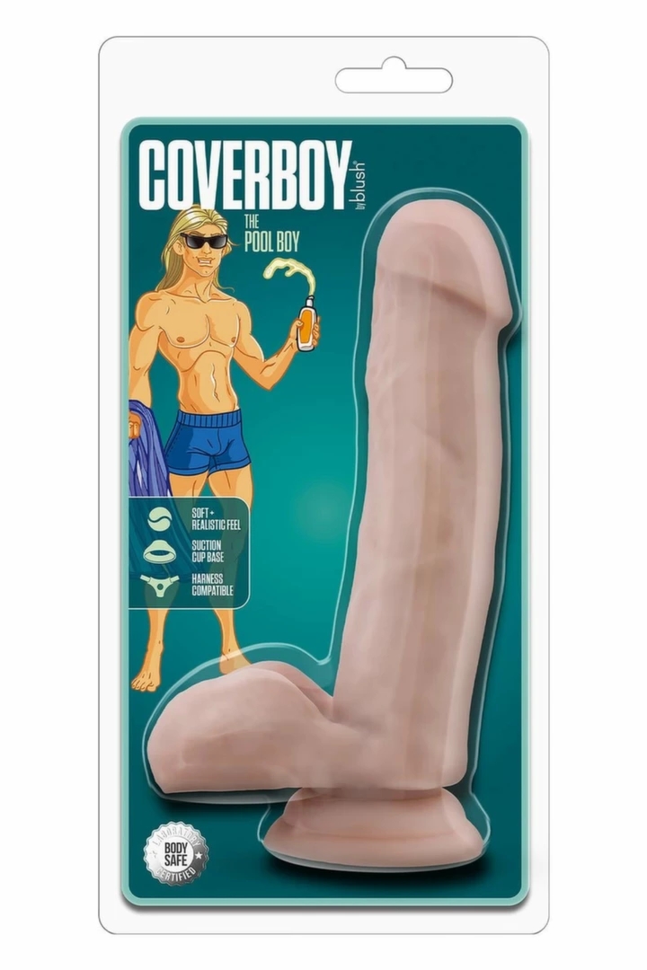 COVERBOY THE POOL BOY – model anatomiczny z przyssawką 17,7 cm, PVC bez ftalanów