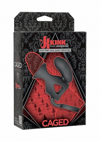 Klatka Silikonowa na Penisa z wibracjami - 2402-10-BX - Caged - Silicone Cock Cage - Vibrating