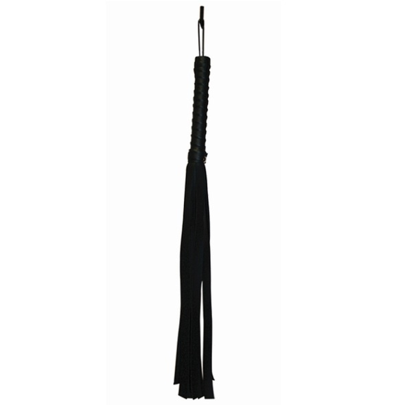 SexShop - S&M Black Faux Leather Flogger – Pejcz długi - online