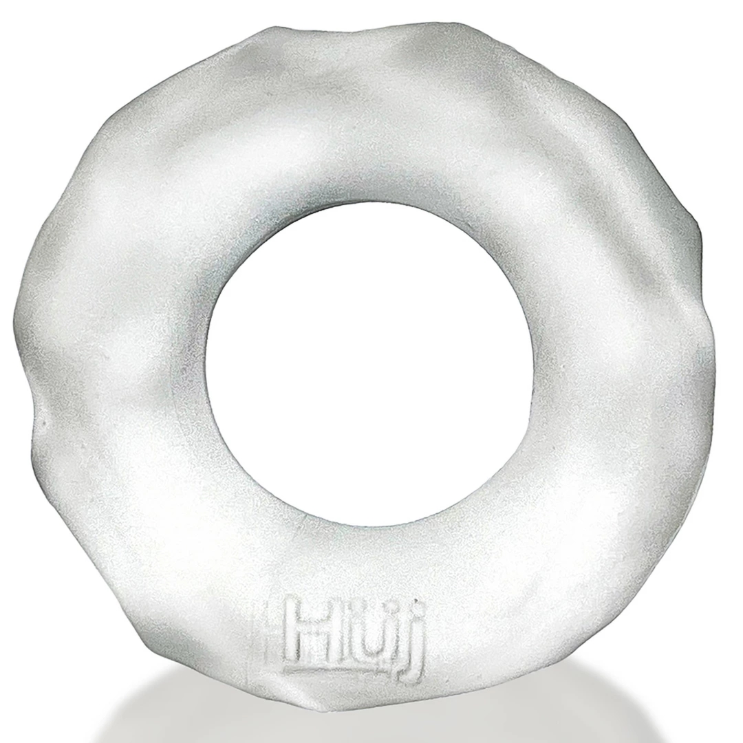 Hunkyjunk Fractal Pierścień anatomiczny Plus+SILICONE Clear Ice – matowa powierzchnia, elastyczny silikon