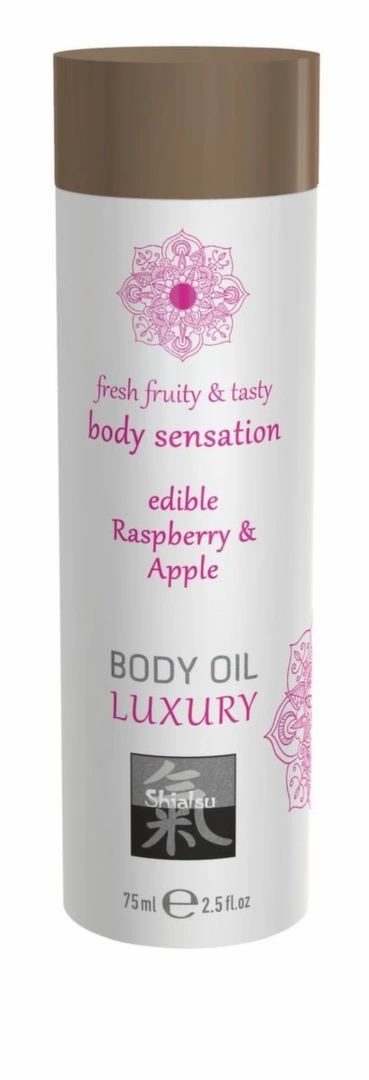 Shiatsu Luxury Body Oil Edible malinowo-jabłkowy olejek do masażu ciała, 100 ml
