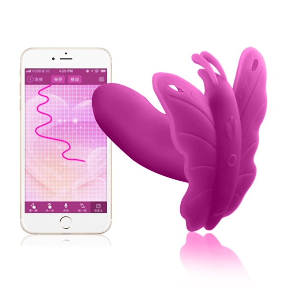 SexShop - Stymulator motylek sterowany smartfonem telefonem - Realov Lydia I Smart Butterfly Vibe Fioletowy - online