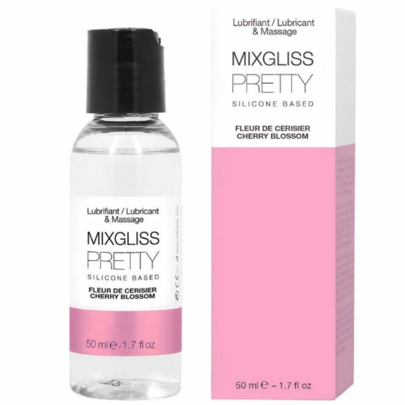 Mixgliss Pretty silikonowy lubrykant kwiat wiśni 50ml, długotrwały efekt, francuski