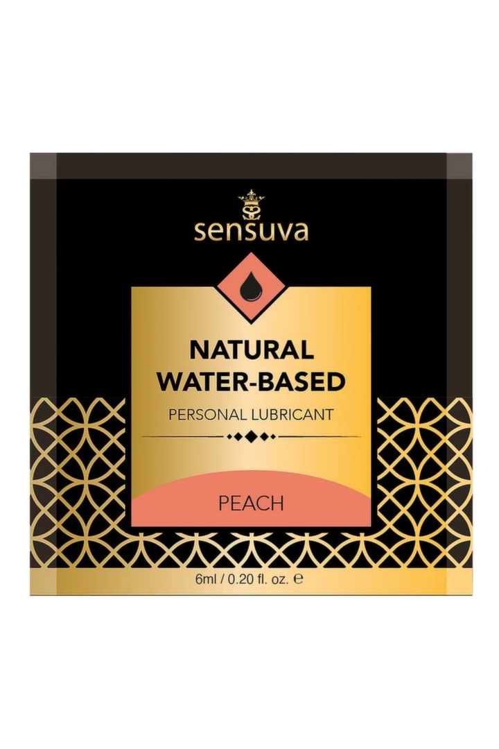 SENSUVA Natural Water-Based Lubricant Peach 6 ml, wodny nawilżacz o aromacie brzoskwini
