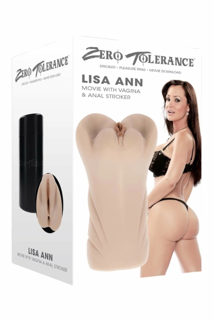 ZERO TOLERANCE Lisa Ann Light Flesh dwuwejściowa maszyna intymna TPR, anatomiczne kanały, ABS