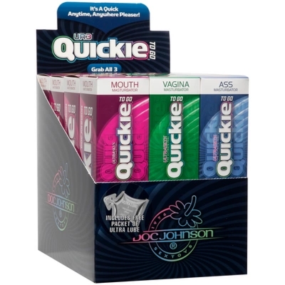 Doc Johnson Quickies To Go ULTRASKYN – zestaw 12 modeli ekspozycyjnych, USA