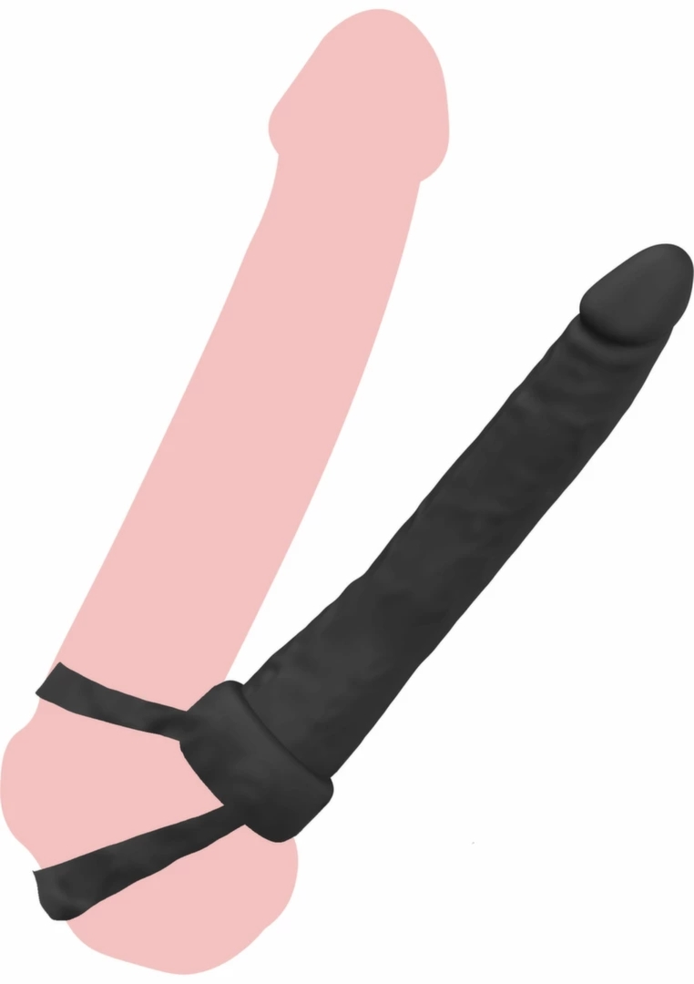 Extreme by Hidden Desire Double Trouble Anal Penetrator silikonowy czarny, podwójne pierścienie