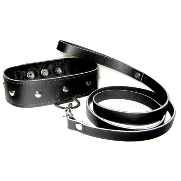 SexShop - Sportsheets Leather Collar & Leash Set – Obroża i smycz SM - online