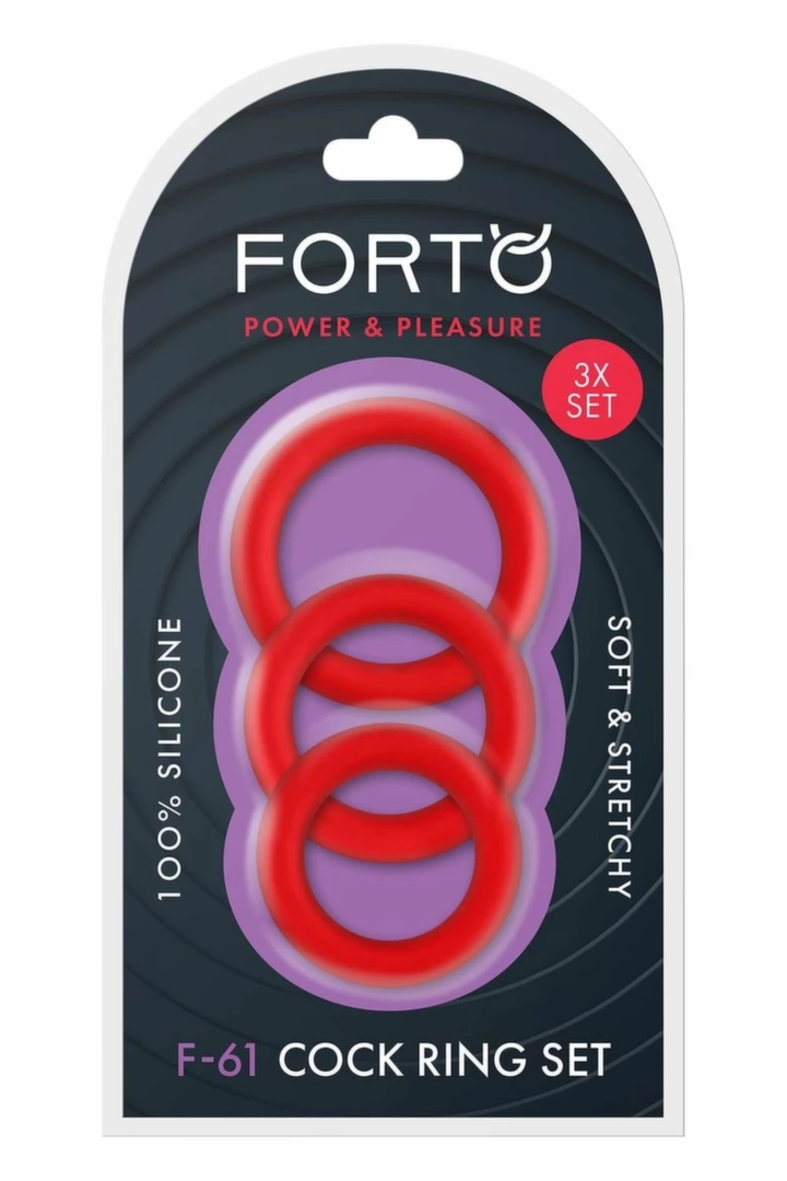FORTO F-61 Zestaw 3 pierścieni silikonowych niebieskich, elastyczne, premium