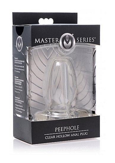 Przezroczysty przelotowy korek analny Gape Glory AF816-Small - Gape Glory Clear Hollow Anal Plug - Transparent
