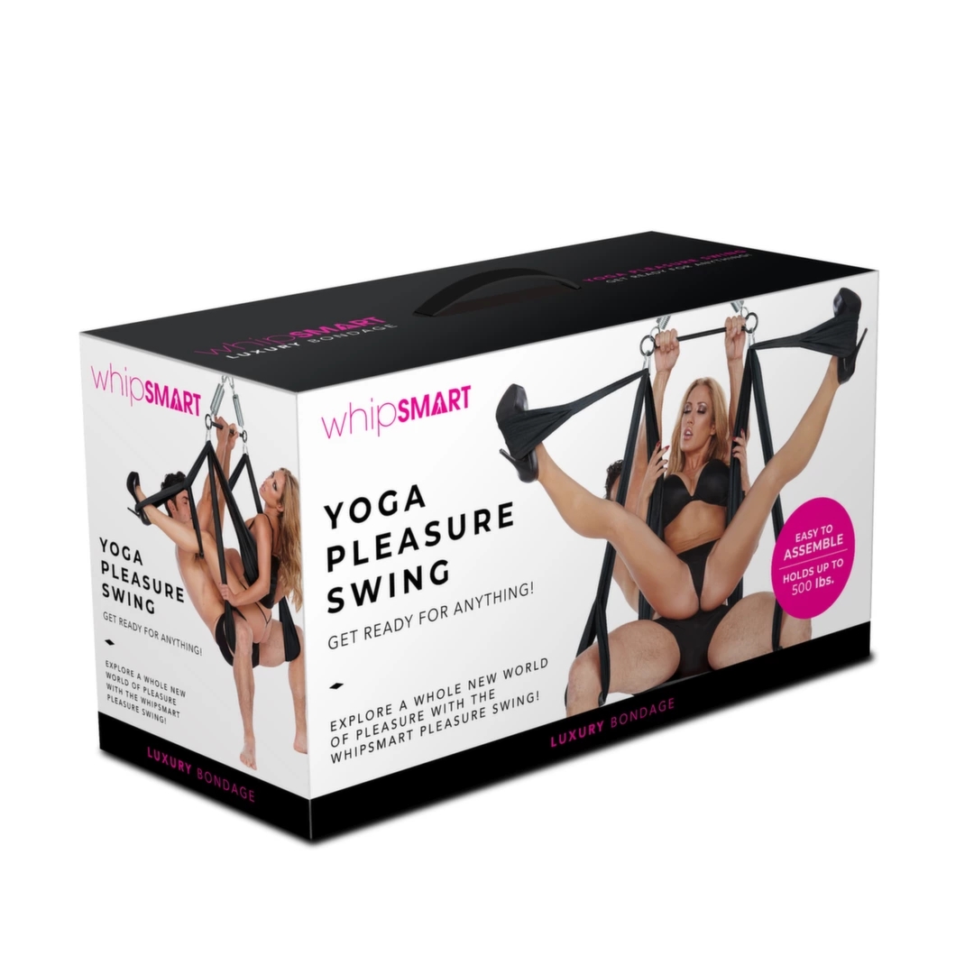 Whipsmart Yoga Pleasure Swing czarna – system do ćwiczeń z podparciem, regulowana długość