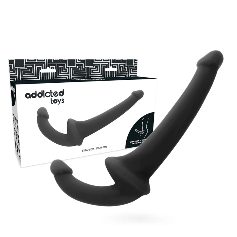 Addicted Toys Model Double Black – dwustronny system intymny, silikonowy 26 cm