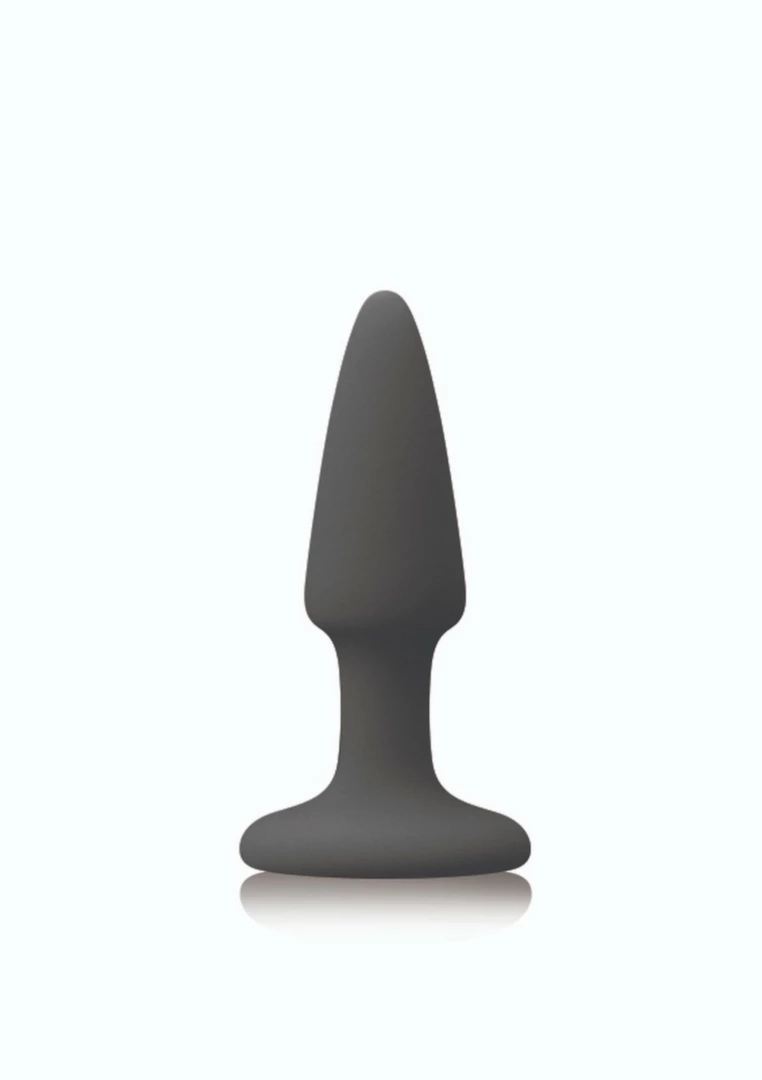 NS Novelties Colours Pleasures Mini Plug silikonowy model z przyssawką czarny kompaktowy