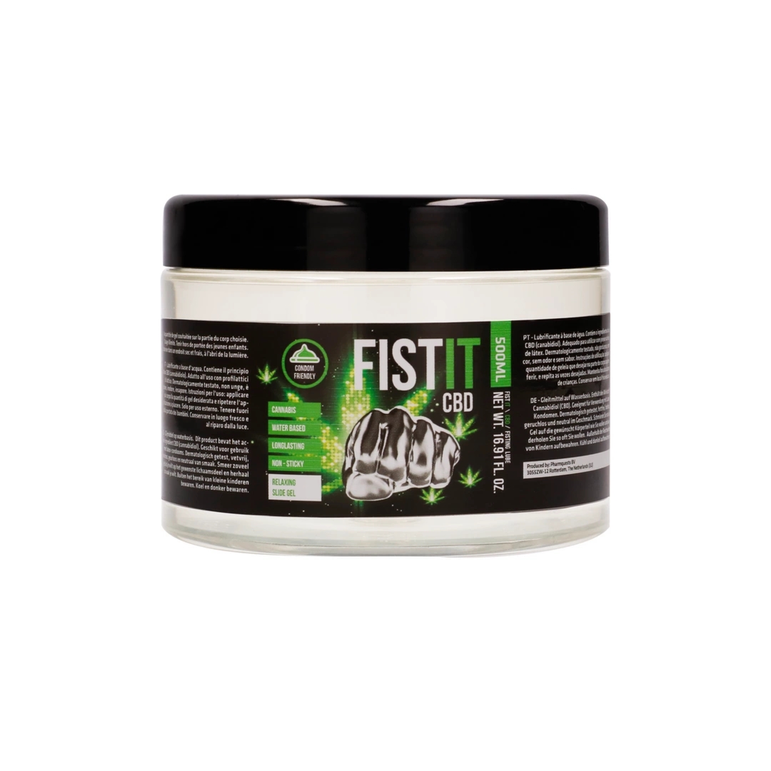 Shots Fist It Lubrykant na bazie wody z CBD 500 ml, bezbarwny, testowany dermatologicznie