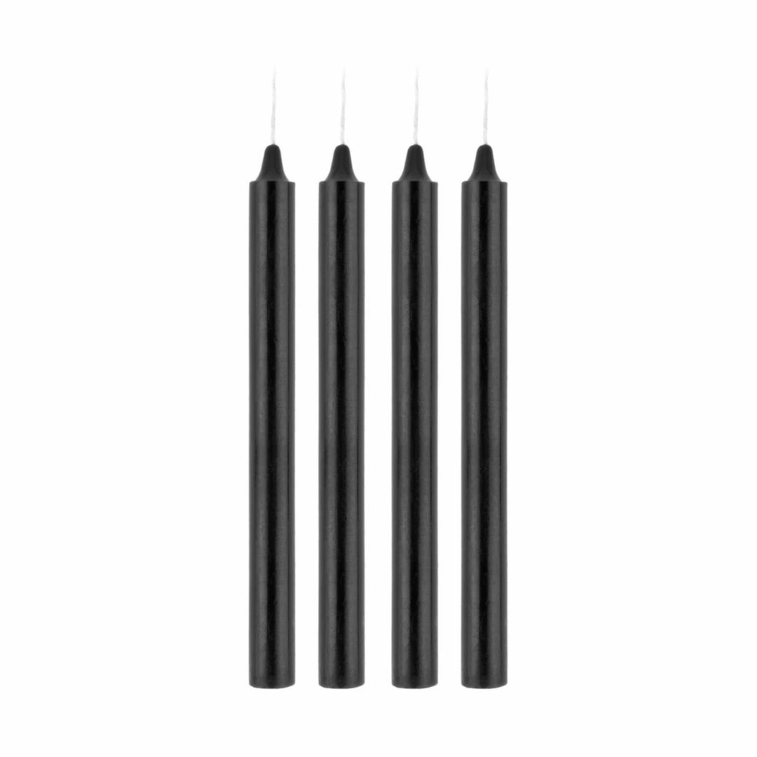 Rosy Gold zestaw czterech świec Drip Candle Set Black do masażu skóry, czarne