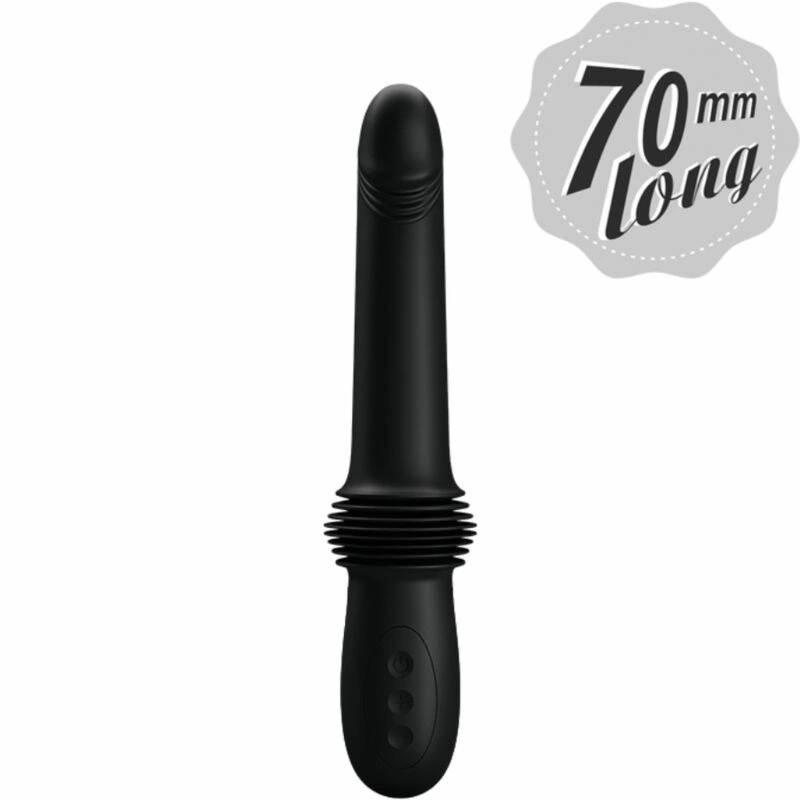 Pretty Love Pazuzu Czarny – model intymny z 3 trybami pchnięcia, 10 funkcji wibracji, pilot, silikon