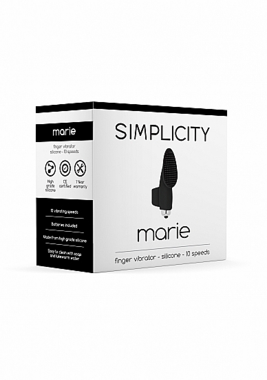WIBRATOR na palec masażer łechtaczki MARIE - MARIE Finger vibrator - Black