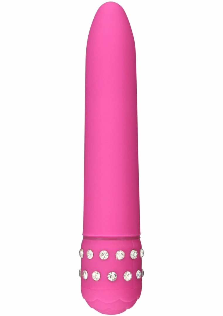 ToyJoy Diamond Superbe Vibrator klasyczny model, srebrny, smukły, kryształki