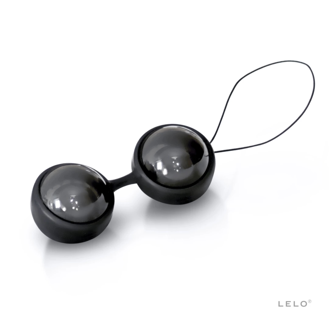 LELO Luna Beads Noir – czarne kulki do ćwiczeń mięśni dna miednicy 2x37g, silikon