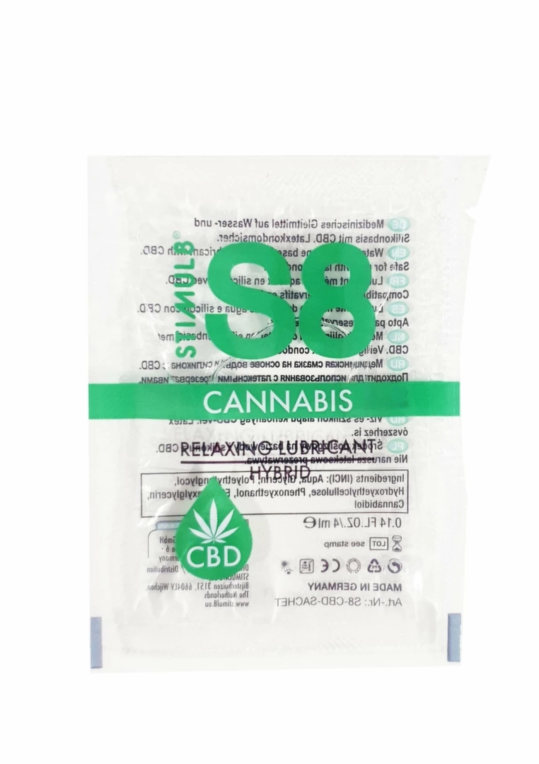 S8 Hybrid Cannabis SACHET 4ml probka żelu intymnego hybrydowego z ekstraktem z konopi
