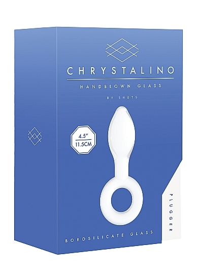 ZATYCZKA ANALNA z Borokrzemianu SZKLANA PLUGGER - Plugger - White