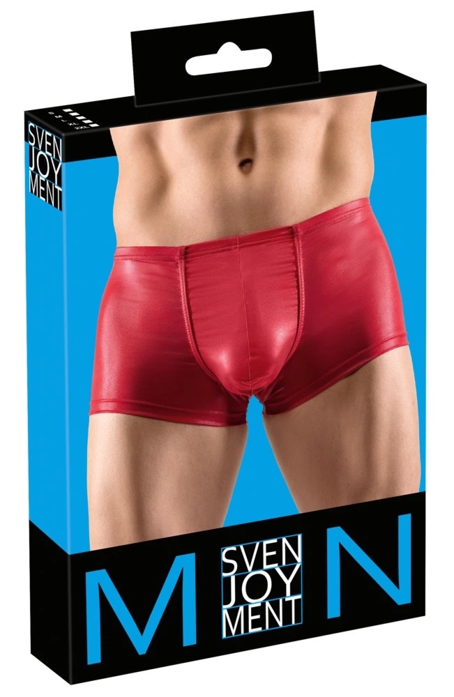 Svenjoyment Bokserki Męskie Czerwone XL Połysk Push-Up Anatomiczny Fason