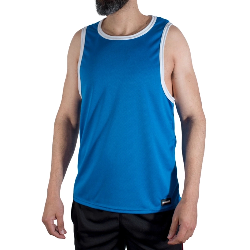 MACHO CMV002 niebieska koszulka sportowa S/M anatomiczna, oddychająca