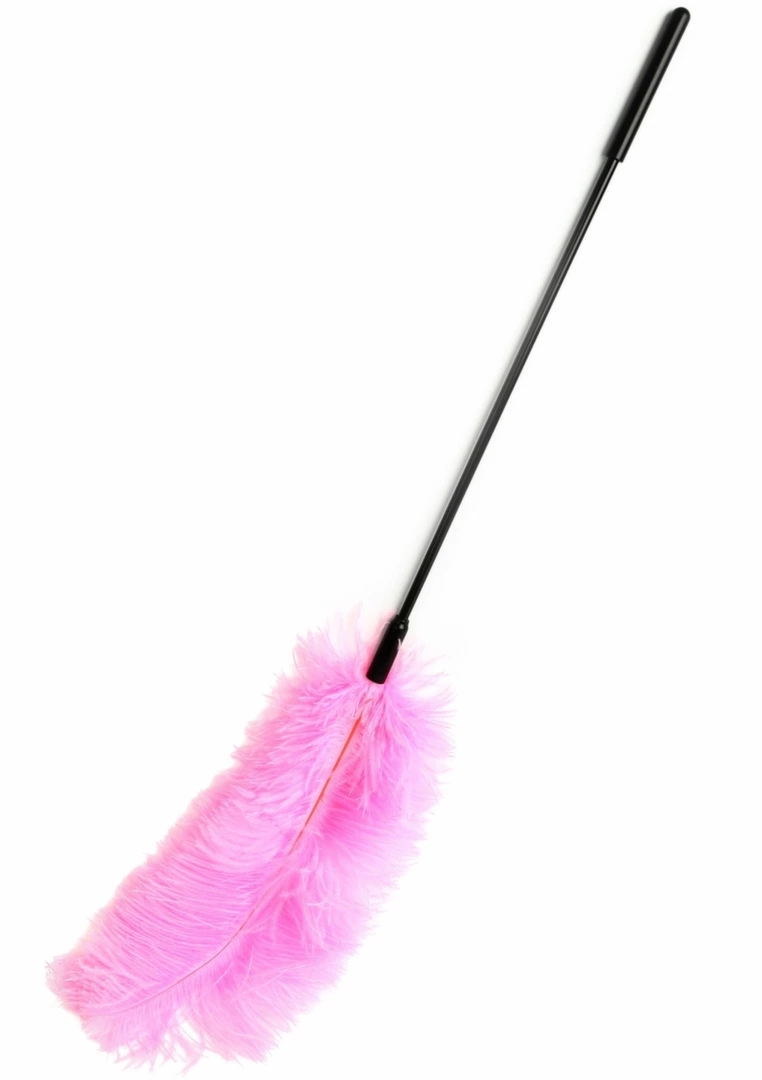 HIDDEN DESIRE Double Feather Tickler – podwójna miękka packa z naturalnych piór, czarna