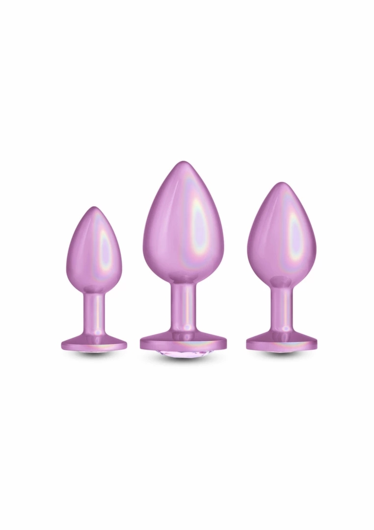 NS Novelties Trainer Kit Iridescent zestaw 3 anatomicznych korków, chromowane różowe