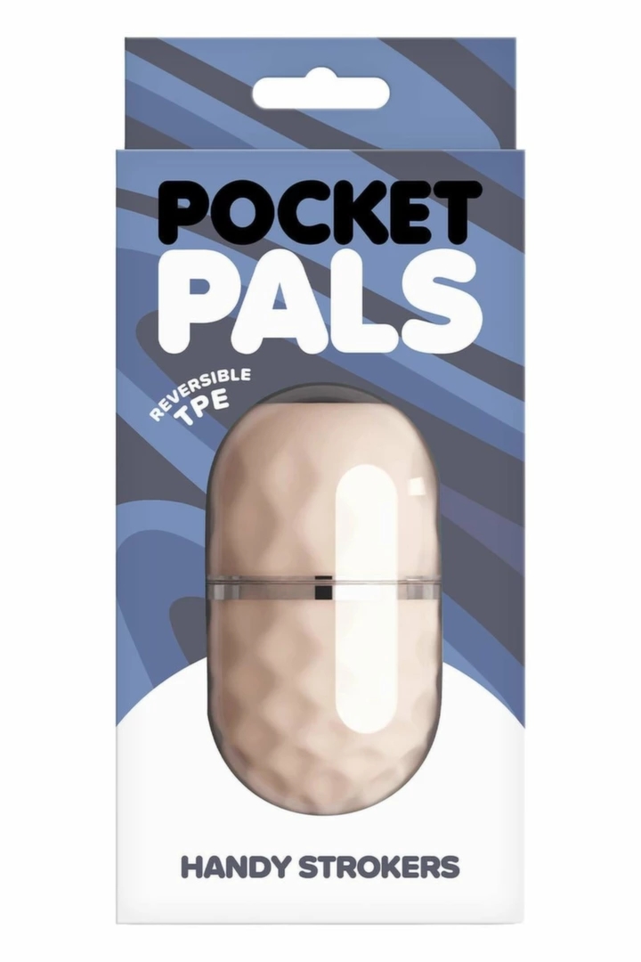 NS Novelties Pocket Pals Diamond White kompaktowa maszyna intymna, TPE, odwracalna, etui