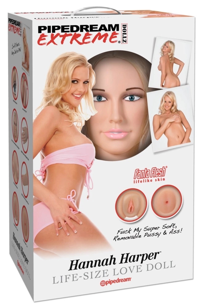 Pipedream nadmuchiwana lalka 3D twarz, włosy, 2 kanały intymne, winyl/TPR, blond