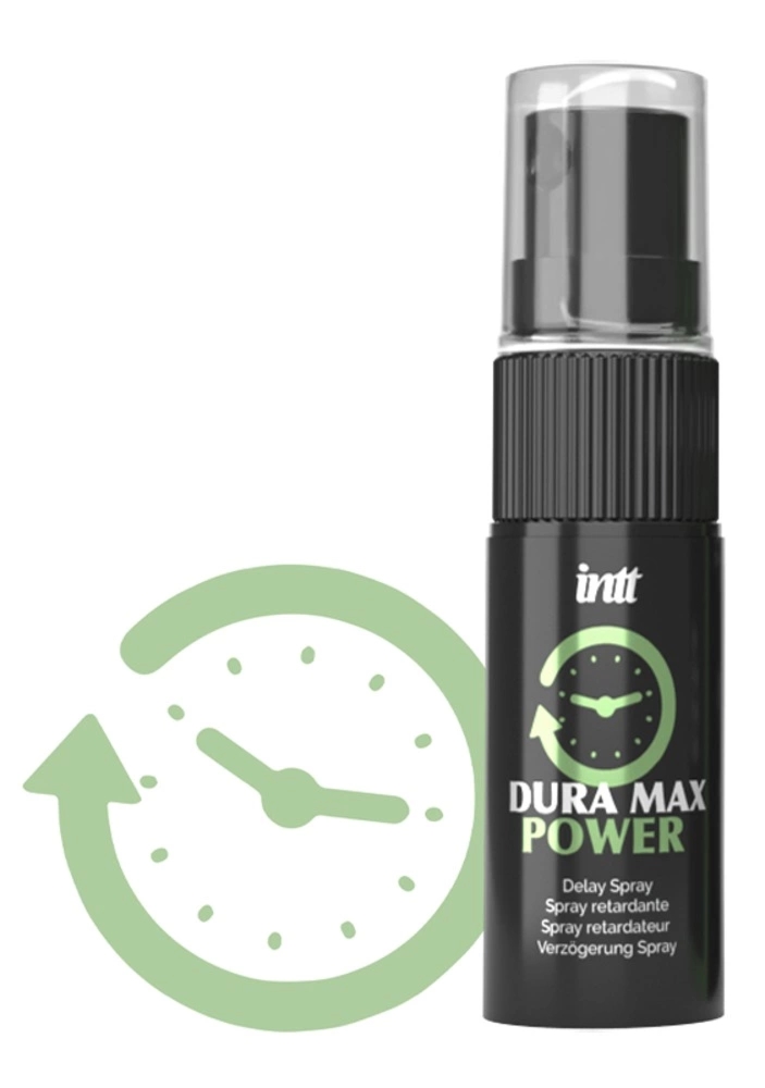 intt Dura Max Power Delay Spray 12ml – spray z atomizerem wydłużający czas aktywności, przebadana formuła
