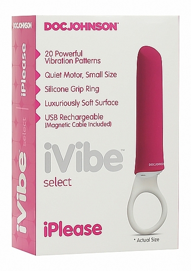 Silikonowy Wibrator z okrągłym uchwytem - 6026-05-BX - iPlease - Pink 