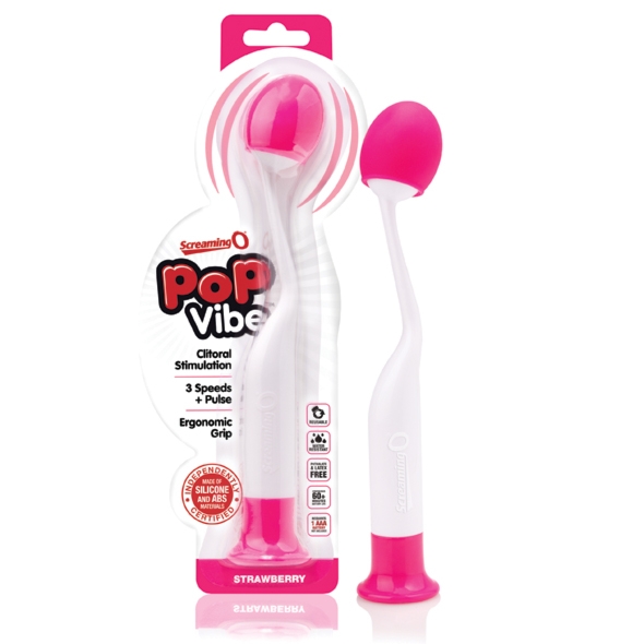 SexShop - Zabawny Wyprofilowany masażer łechtaczki - The Screaming O POP Vibe  Czerwony - online