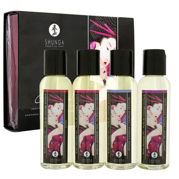 SexShop - Zestaw olejków do masażu - Shunga Caresse Moi - online