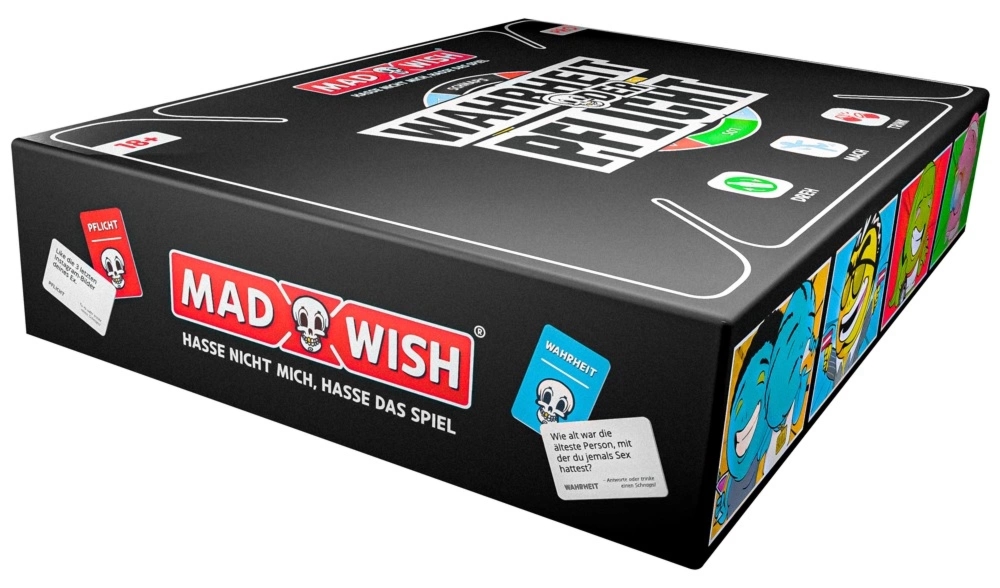 MadWish Pro Gra imprezowa dla dorosłych edycja rozszerzona – plansza, karty, system losujący