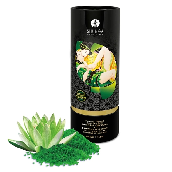 Shunga Sol do kąpieli Lotus Flower 500g – aromatyczna sól z Morza Martwego, kwiat lotosu