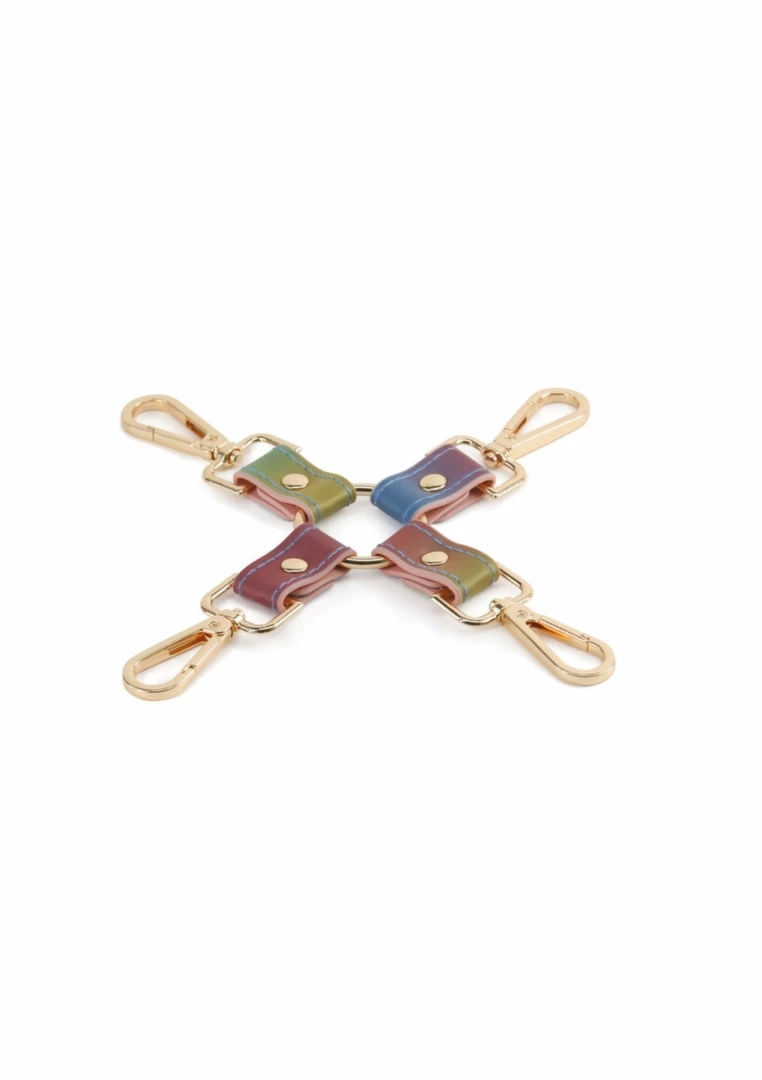 Spectra Bondage Hogtie system łączący z metalowymi karabińczykami, kolorowy design