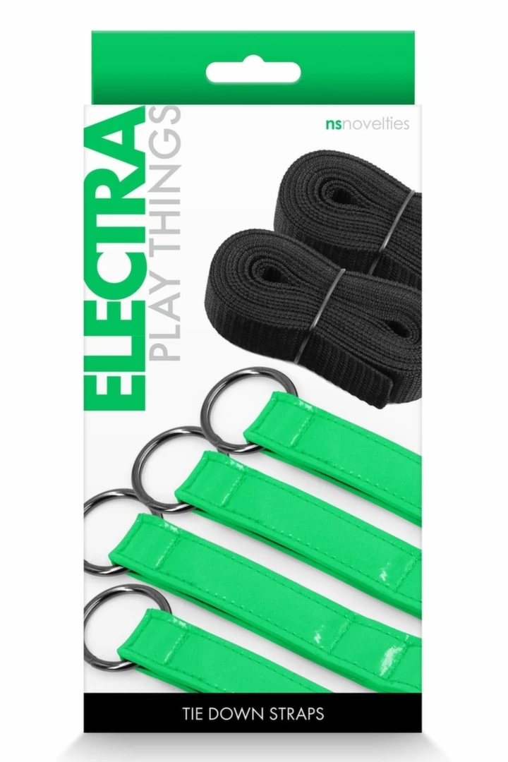 NS Novelties Electra Bed Restraint Straps Green – pasy do łóżka, neopren, regulowane