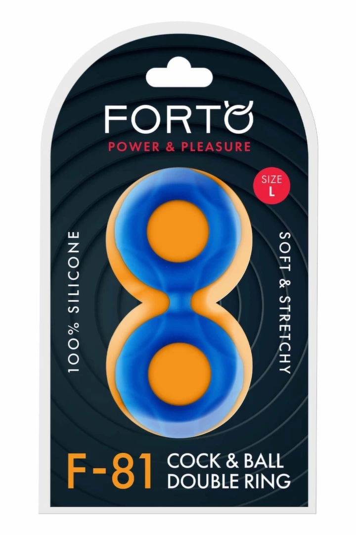 FORTO F-81 Double Ring 51mm Niebieski podwójny pierścień silikonowy anatomiczny