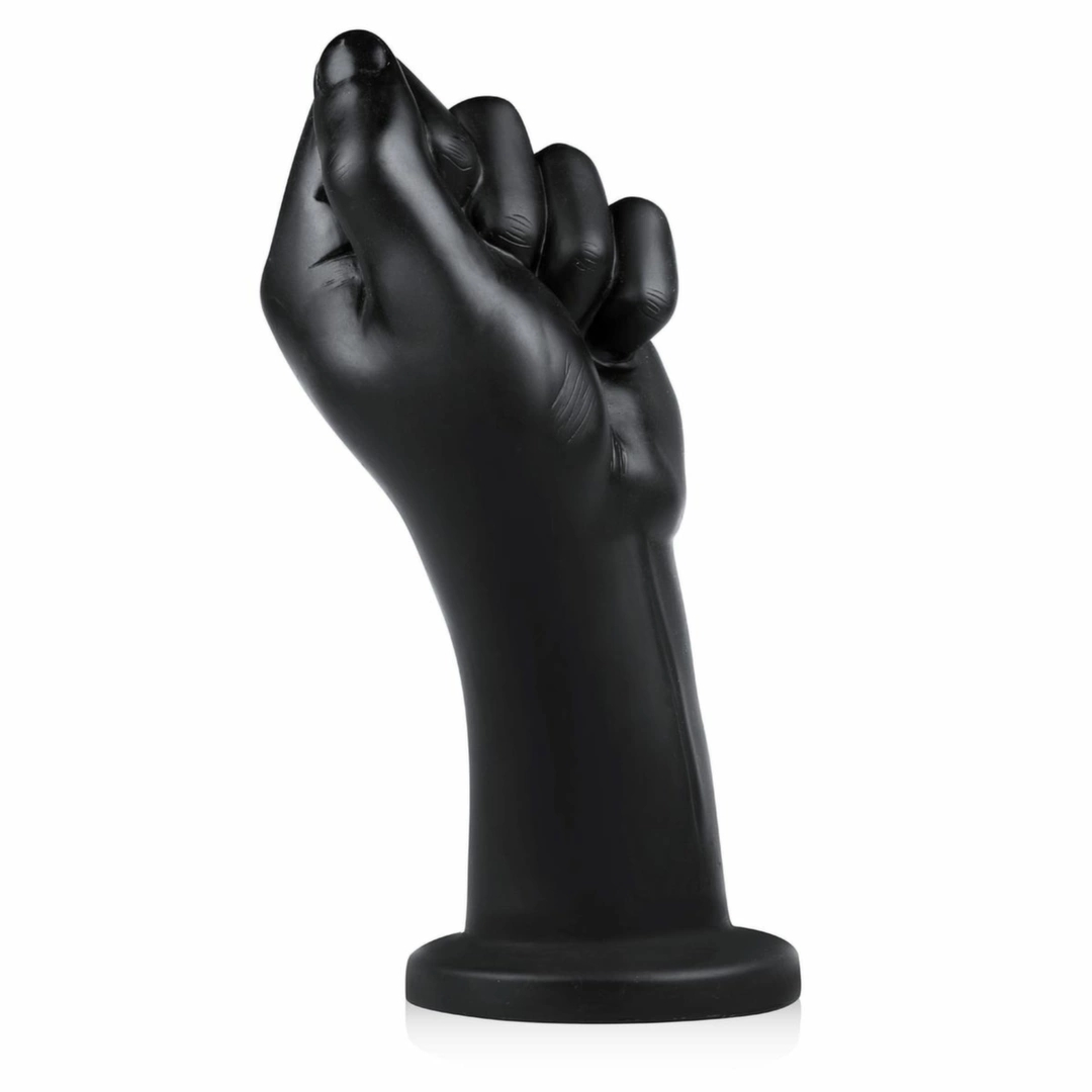BUTTR FistCorps Model XL z przyssawką, anatomiczny kształt dłoni, czarny PVC