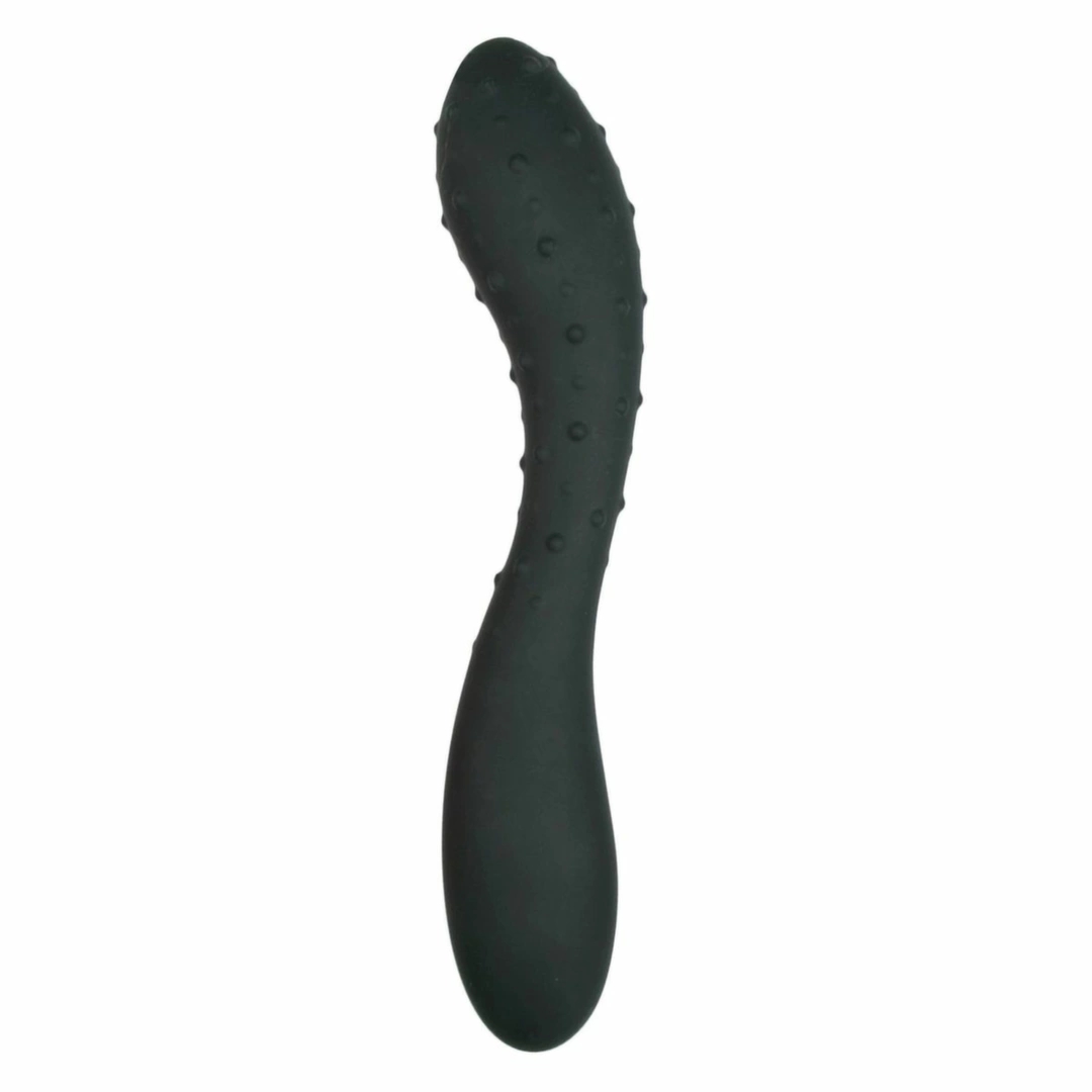 EasyToys Model Zakrzywiony z Wypustkami – Silikonowy, 18 cm, czarny, anatomiczny