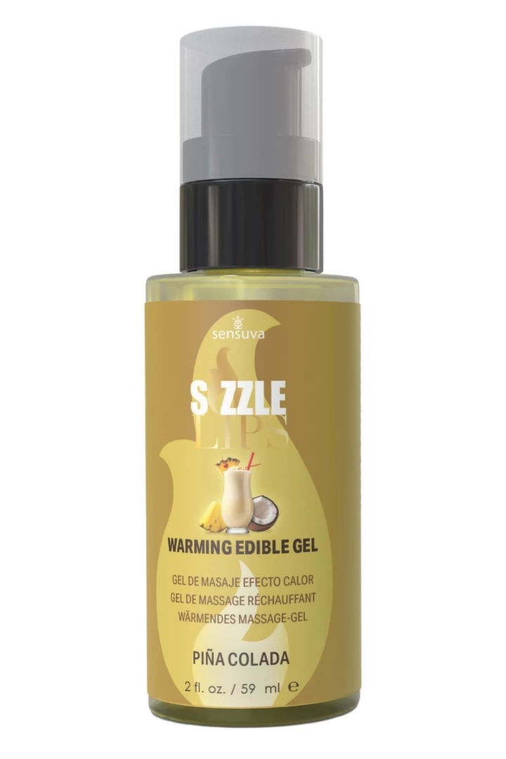 Sensuva Sizzle Lips żel rozgrzewający jadalny Pina Colada 59ml, tropikalny aromat